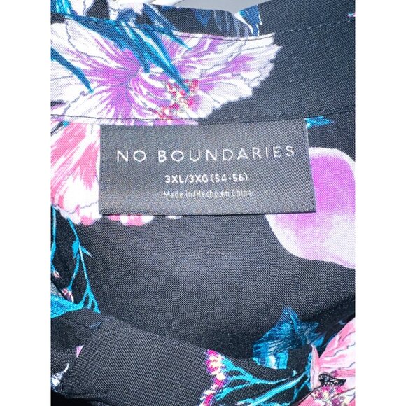 NEW No Boundaries Womens 3XL Multicolor Floral Rayon - Picture 3 of 3